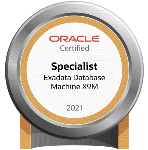 Oracle certification Verifiied Badge